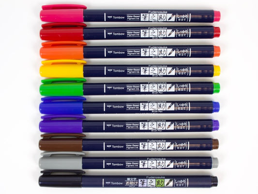 Tombow Fudenosuke Brush Pen - Hard - Purple