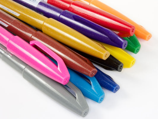 Pentel Fude Touch Sign Pen Mature Colors - Tokyo Pen Shop