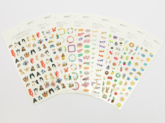 Midori Planner Sticker Collection Colorways - Tokyo Pen Shop