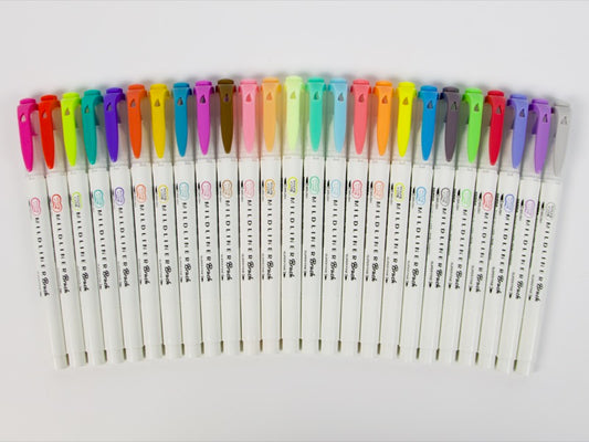 Mildliner Brush Pen Set - Pastel Colors - Japanese Kawaii Pen Shop - Cutsy  World