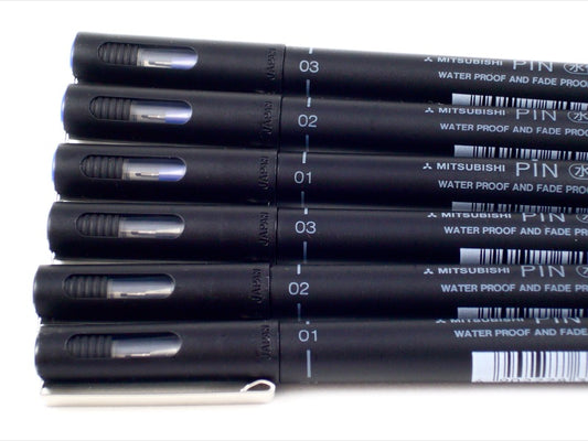  Pilot Drawing Pens, Pack of 6 Assorted Tip Sizes  (0.05mm-0.8mm) , Black Ink (Japan Import) : Arts, Crafts & Sewing