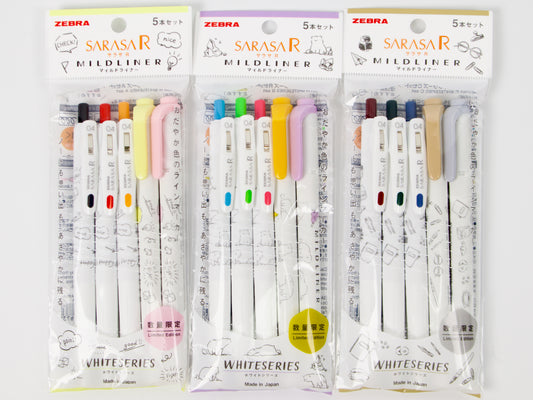 Zebra White Lines MildLiners and Sarasa R – Tokyo Pen Shop