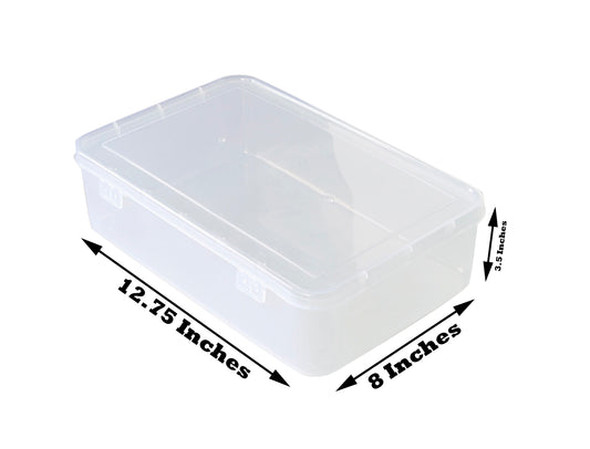 Clear Plastic Extra Large Storage Box Size 15.5x10.25x4.5 Inches – Feliz  Enterprises