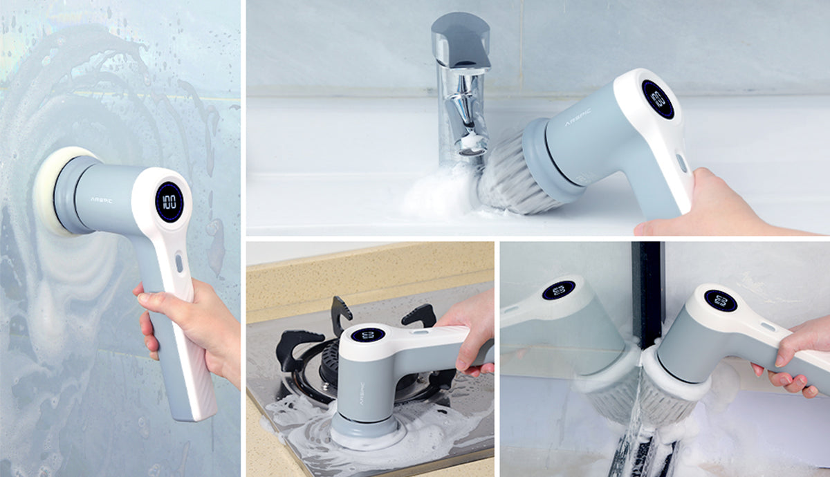 Short-Handle Electric Spin Scrubber – Homyeko