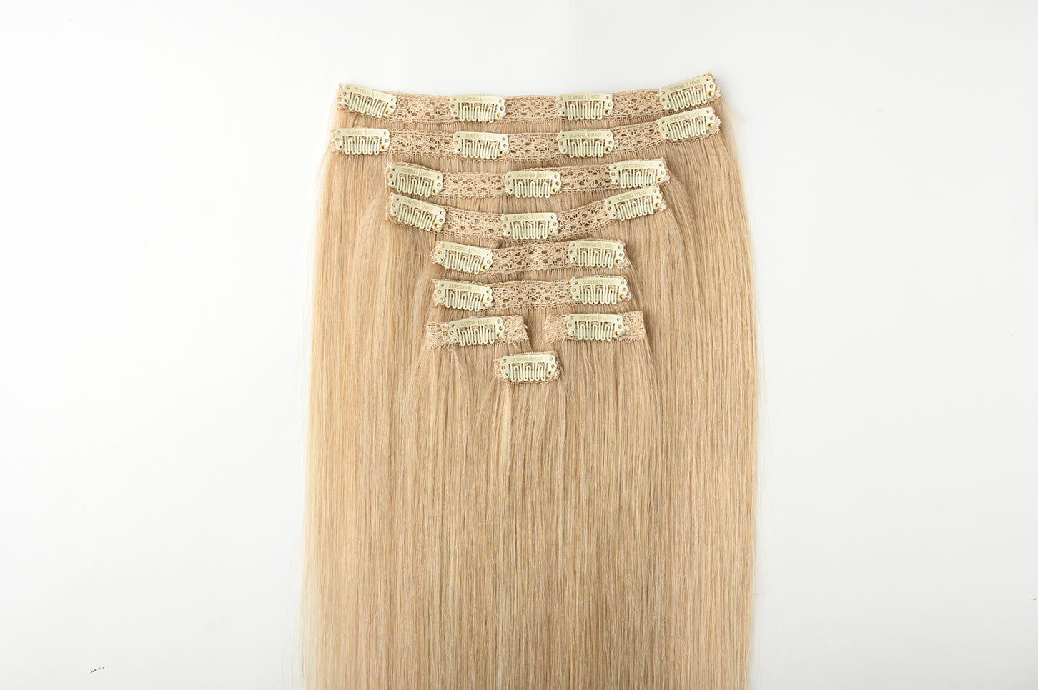 #Sandy Blonde Balayage Classic Clip In Hair Extensions 9pcs - Superior Hair UK product image