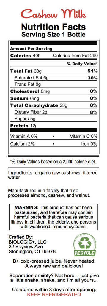 safeway cashew nutrition facts