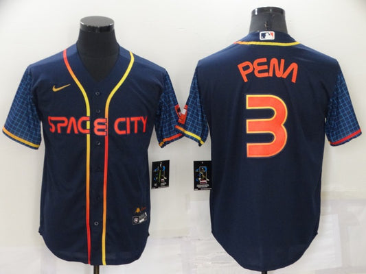 JEREMY PENA SIGNED CITY CONNECT HOUSTON ASTROS SPACE JERSEY BAS