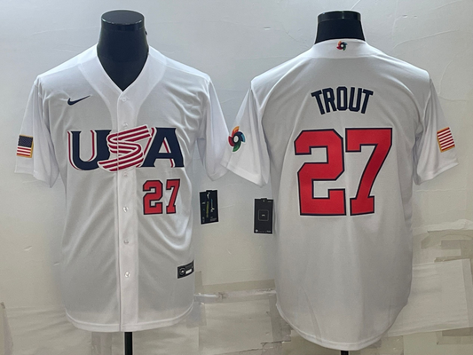 Mike Trout USA Baseball Youth 2023 World Baseball Classic Replica