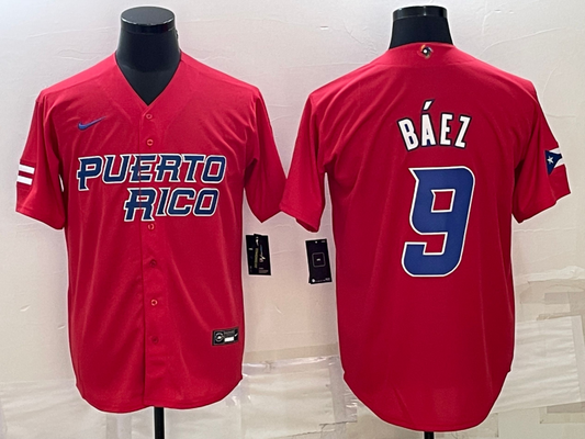 Men's Red Puerto Rico Baseball 2023 World Baseball Classic Replica Jersey