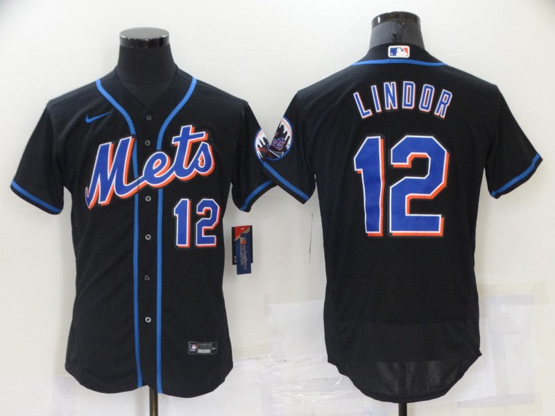 francisco lindor black mets jersey