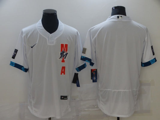 Men's Miami Marlins Jazz Chisholm Jr. Nike White 2022 MLB All-Star Game  Replica Player Jersey