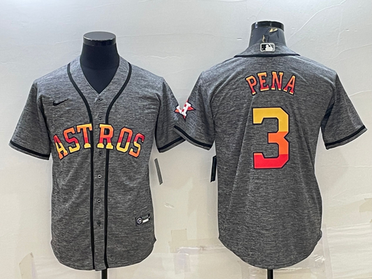 Men's Houston Astros Jeremy Pena #3 Space City Style Baseball Jersey  Player