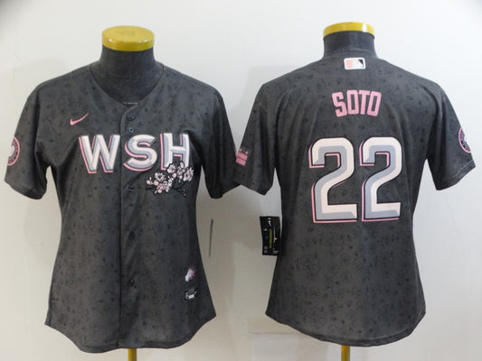 Women's Player_NAME #00 CUSTOM Washington Nationals 2022 City Connect –  EMAJERSEY