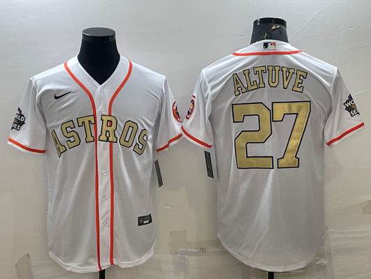 Men's Houston Astros World Series - #10 #20 #23 #27 #30 FlexBase Stitched  Jersey