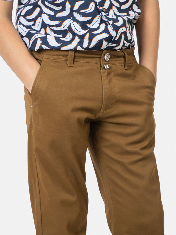 Sepia Brown Casual Chino With Flap Pockets Brumano Pakistan