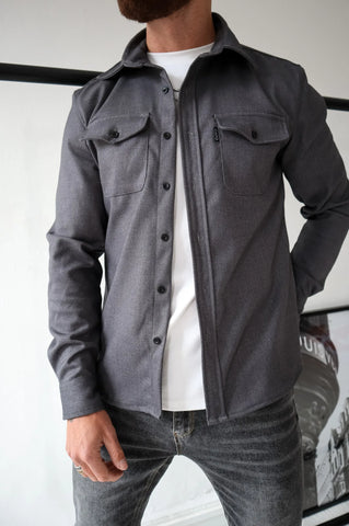 Raphael - Stylish Button-up Shirt for All Occasions Dunkelgrau