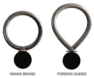 Round vs Teardrop design snake guides