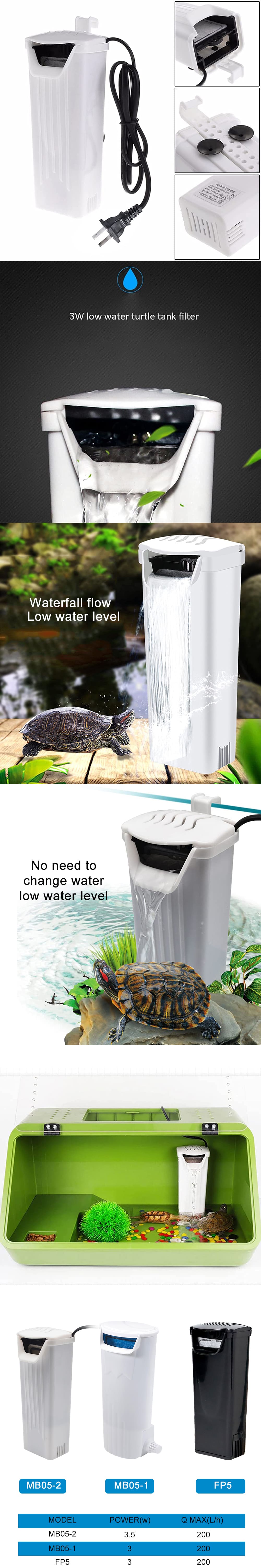 Aquarium low water filter