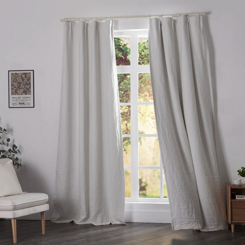 Ivory Linen Curtains With Blackout Lining