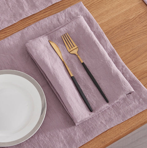 Lilac Linen Plain Napkin Set