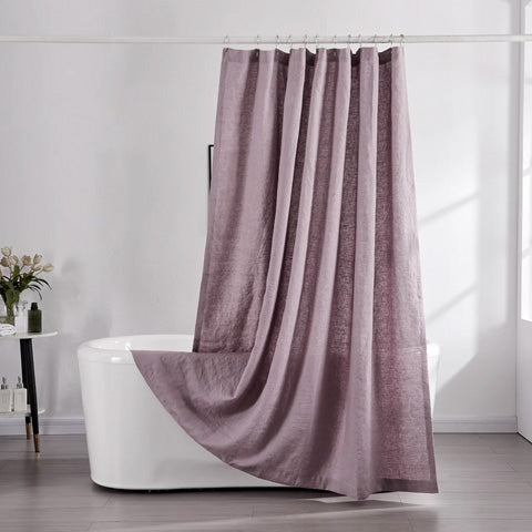 Lilac Linen Shower Curtain