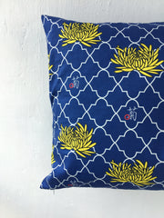 GLUE Chrysanthemum Denim Cushion Cover with Pocket