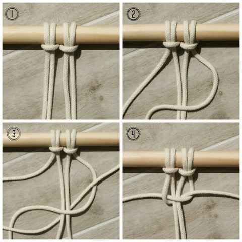 How to create a vertical lark’s head knot?