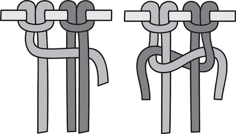 How to create a Left-facing half-square knot?