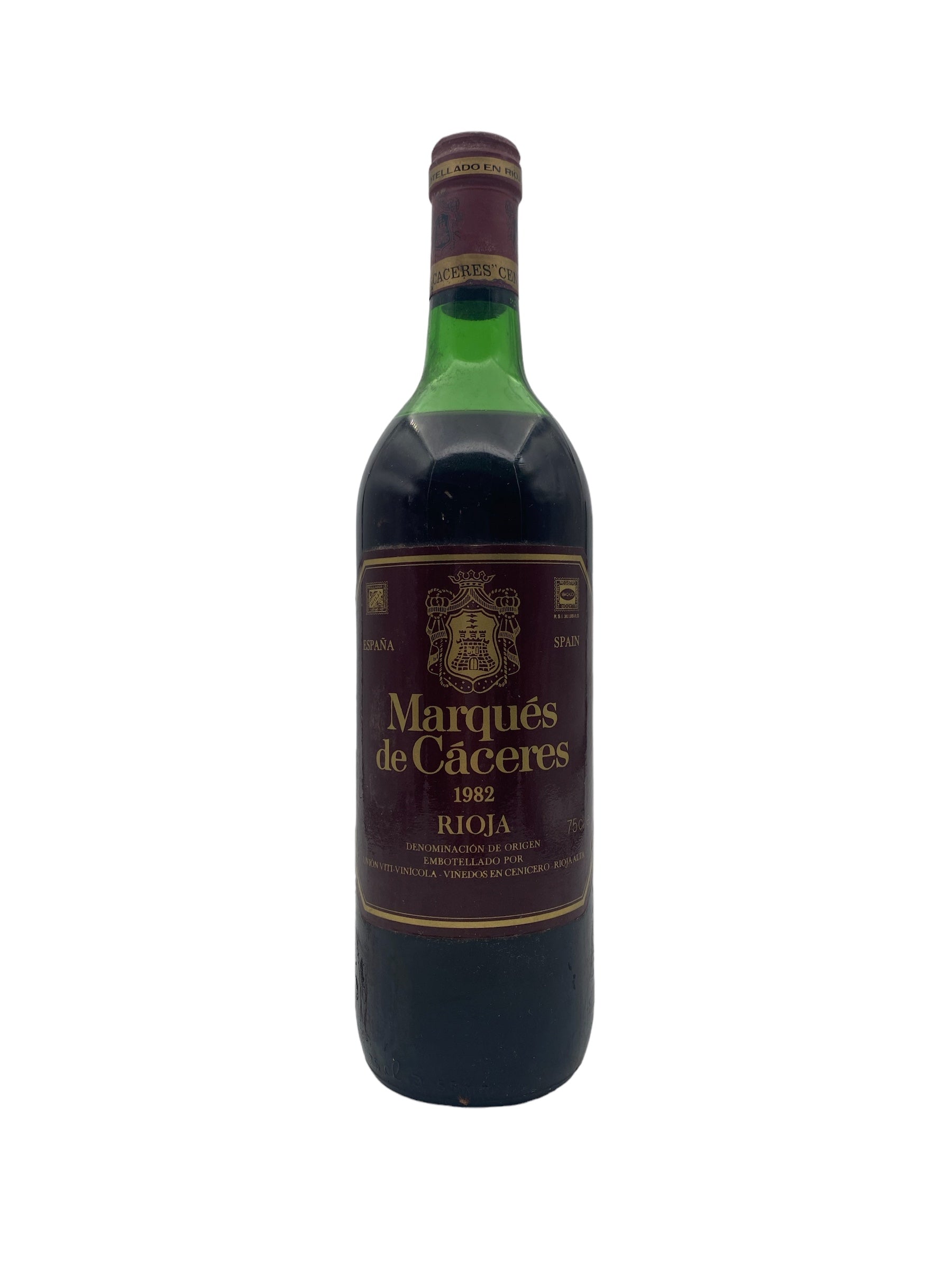 Se Rioja Marqués De Cáceres 1982 hos Bottleswithhistory.dk