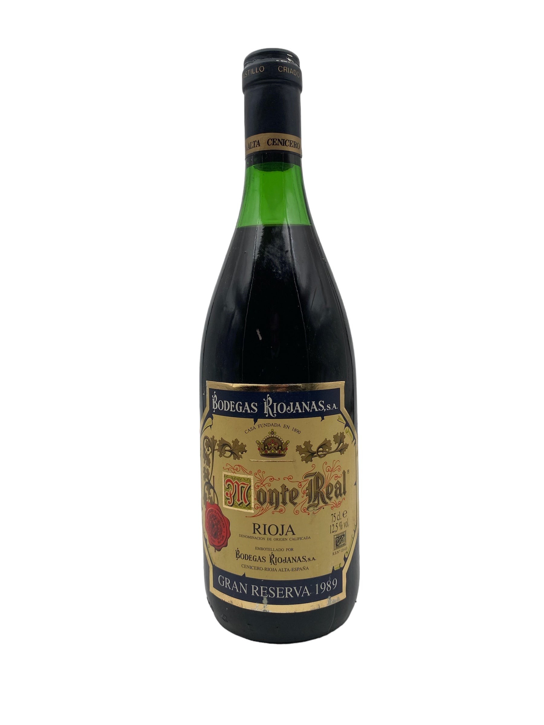 Se Rioja Monte Real 1989 Gran Reserva hos Bottleswithhistory.dk