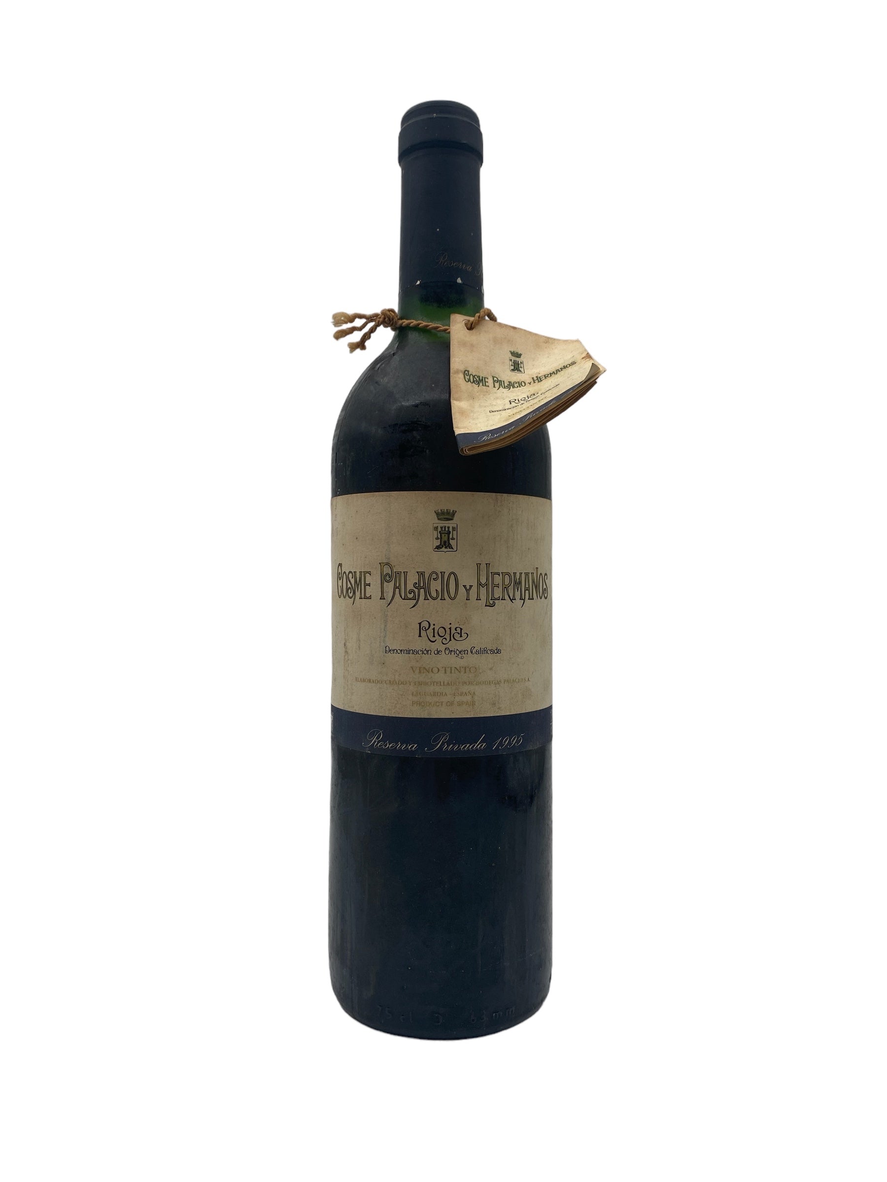 Se Rioja Cosme Palacio 1995 Riserva Privada hos Bottleswithhistory.dk