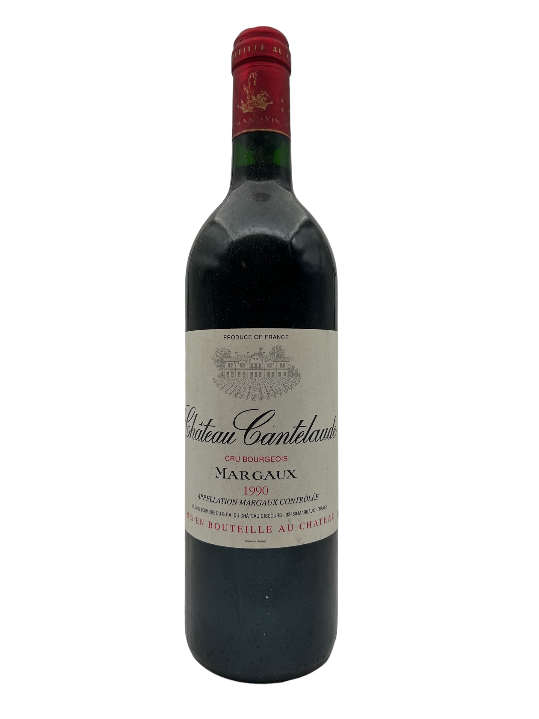 Se Bordeaux Margaux Chateau Cantelaude 1990 hos Bottleswithhistory.dk