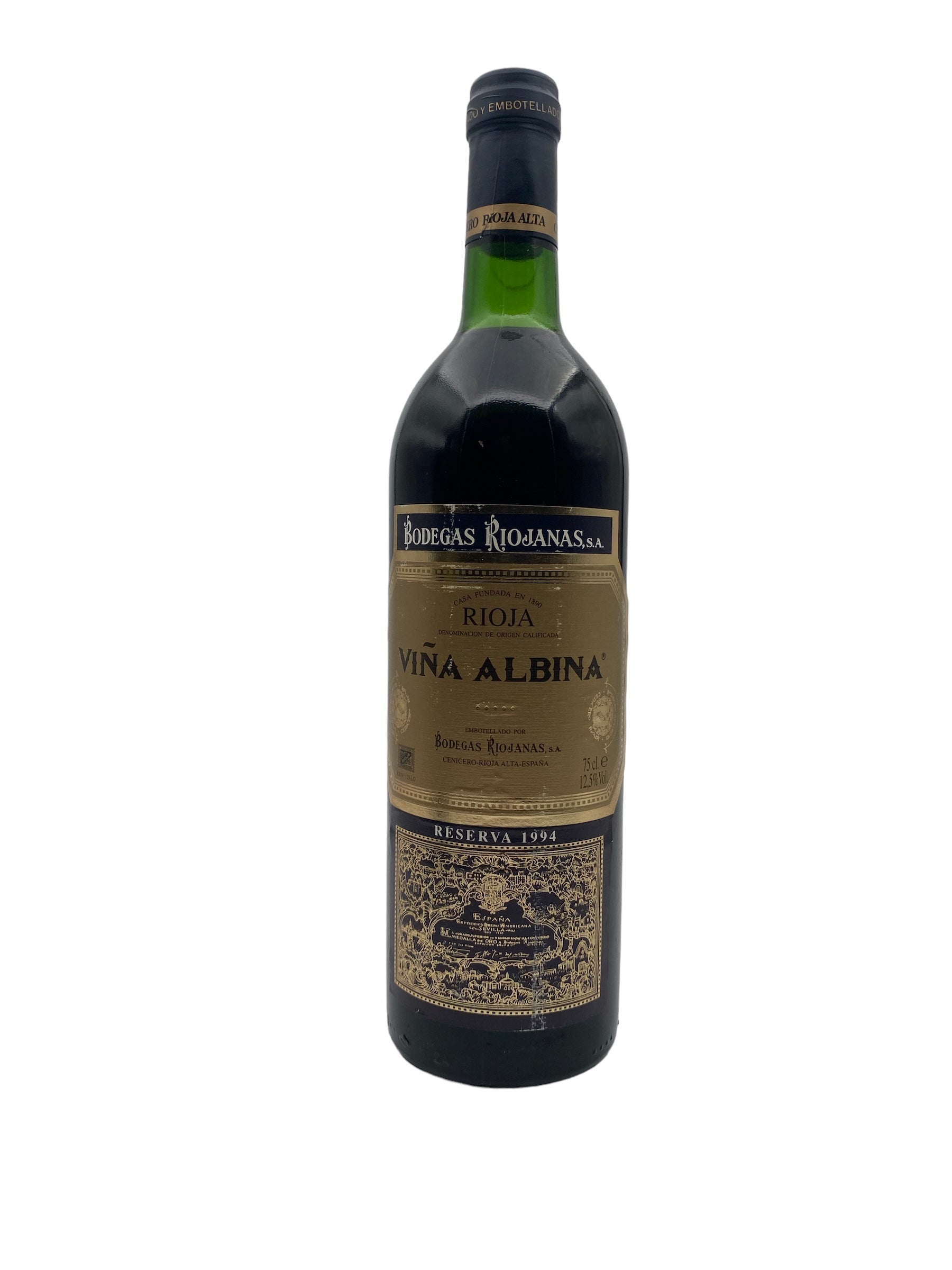 Se Viñales Albina 1994 Rioja Riserva hos Bottleswithhistory.dk