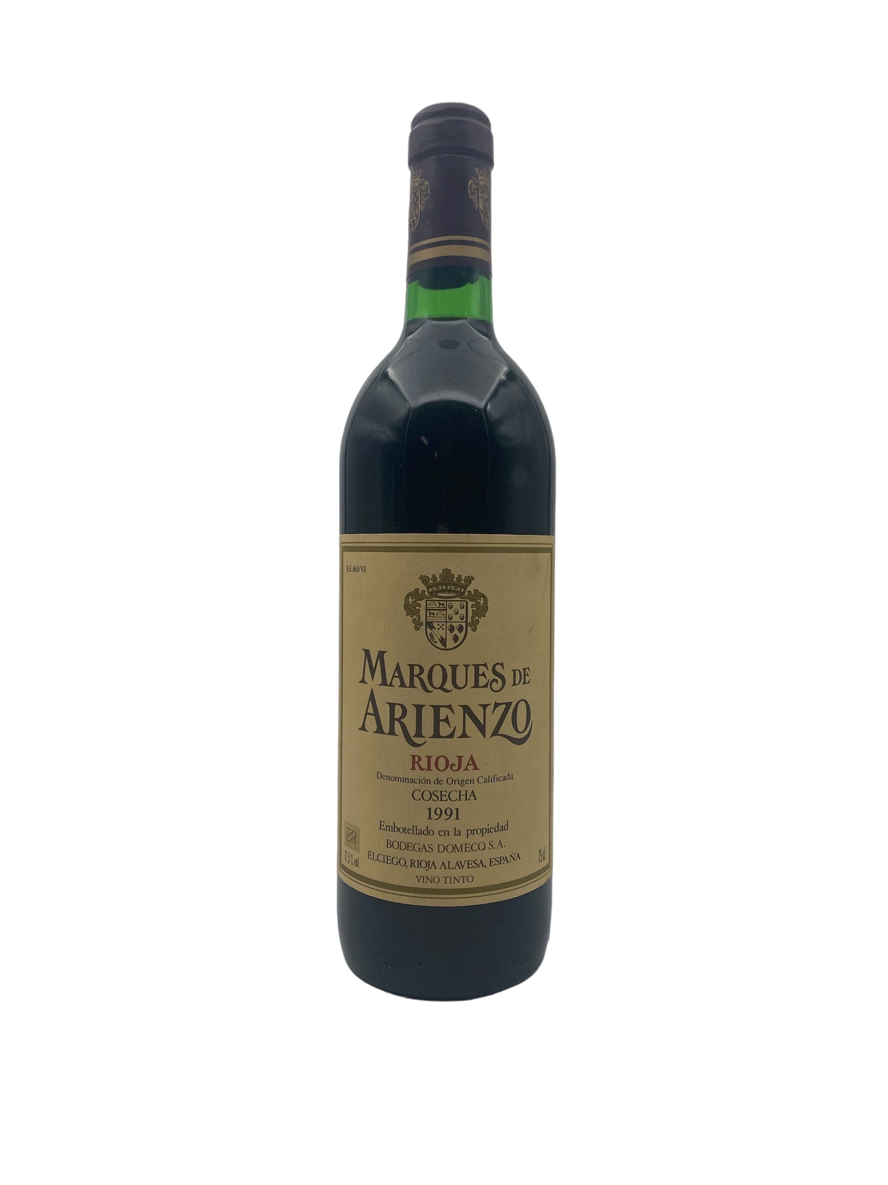 Se Rioja Marqués de Arienzo 1991 hos Bottleswithhistory.dk