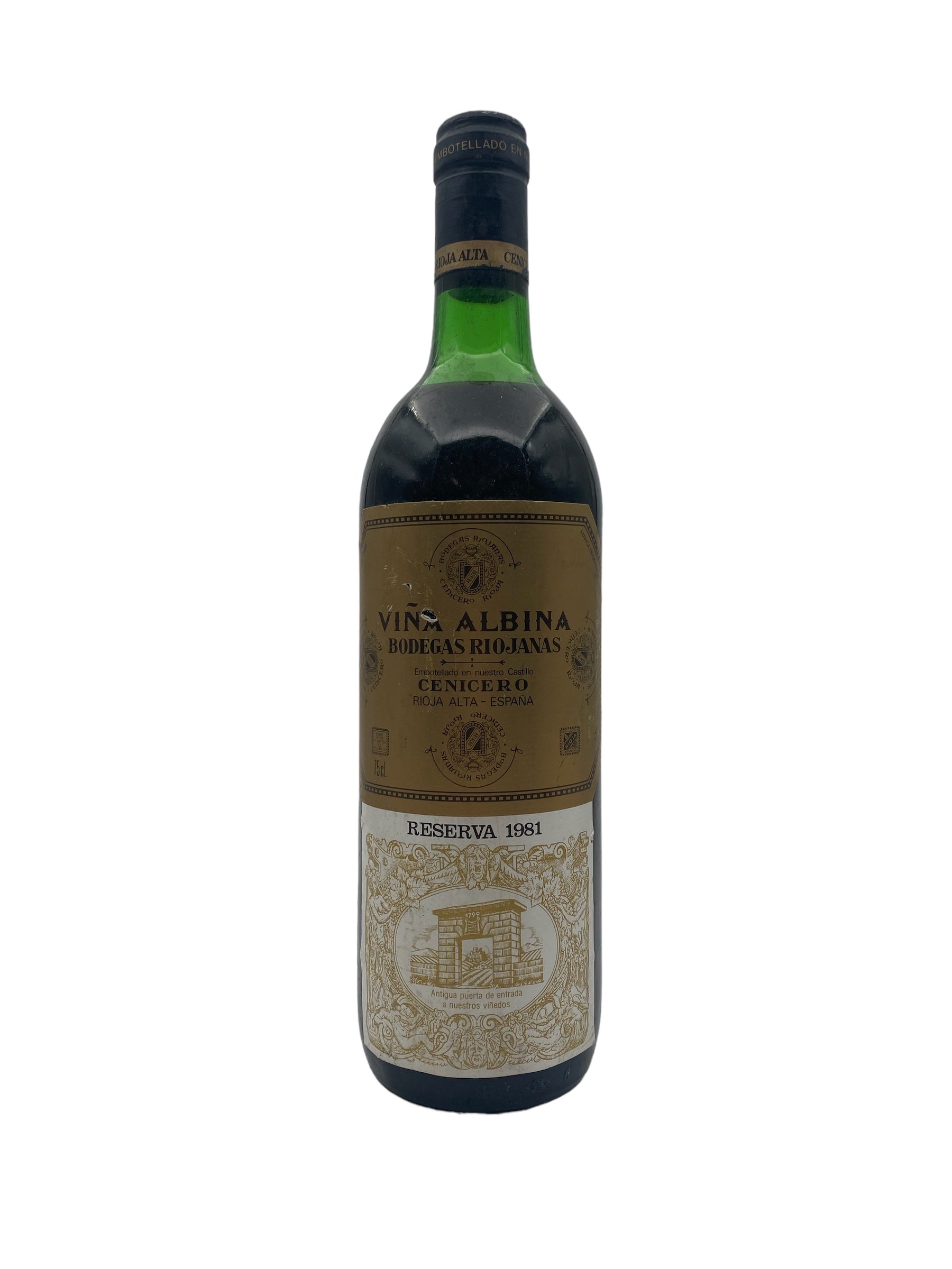Se Rioja Viña Albina 1981 hos Bottleswithhistory.dk