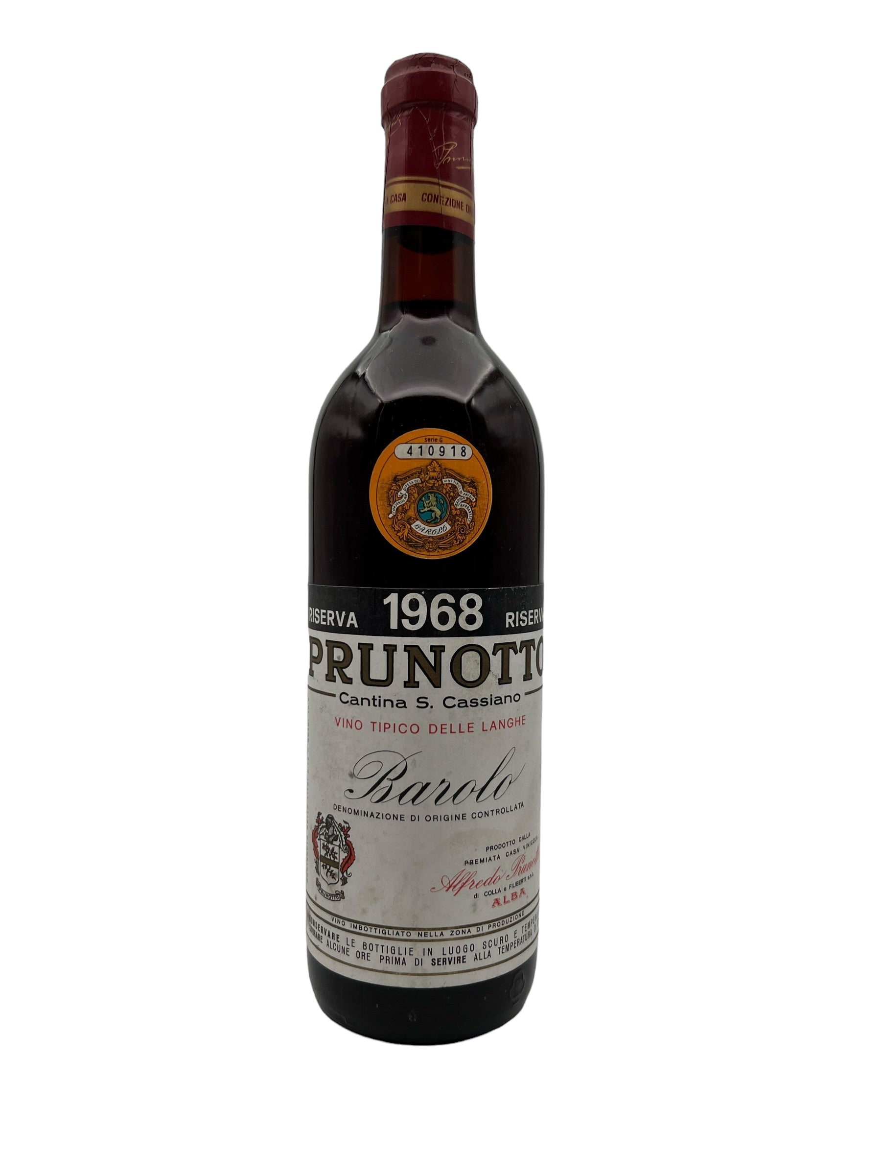 Billede af Barolo 1968 Prunotto Riserva