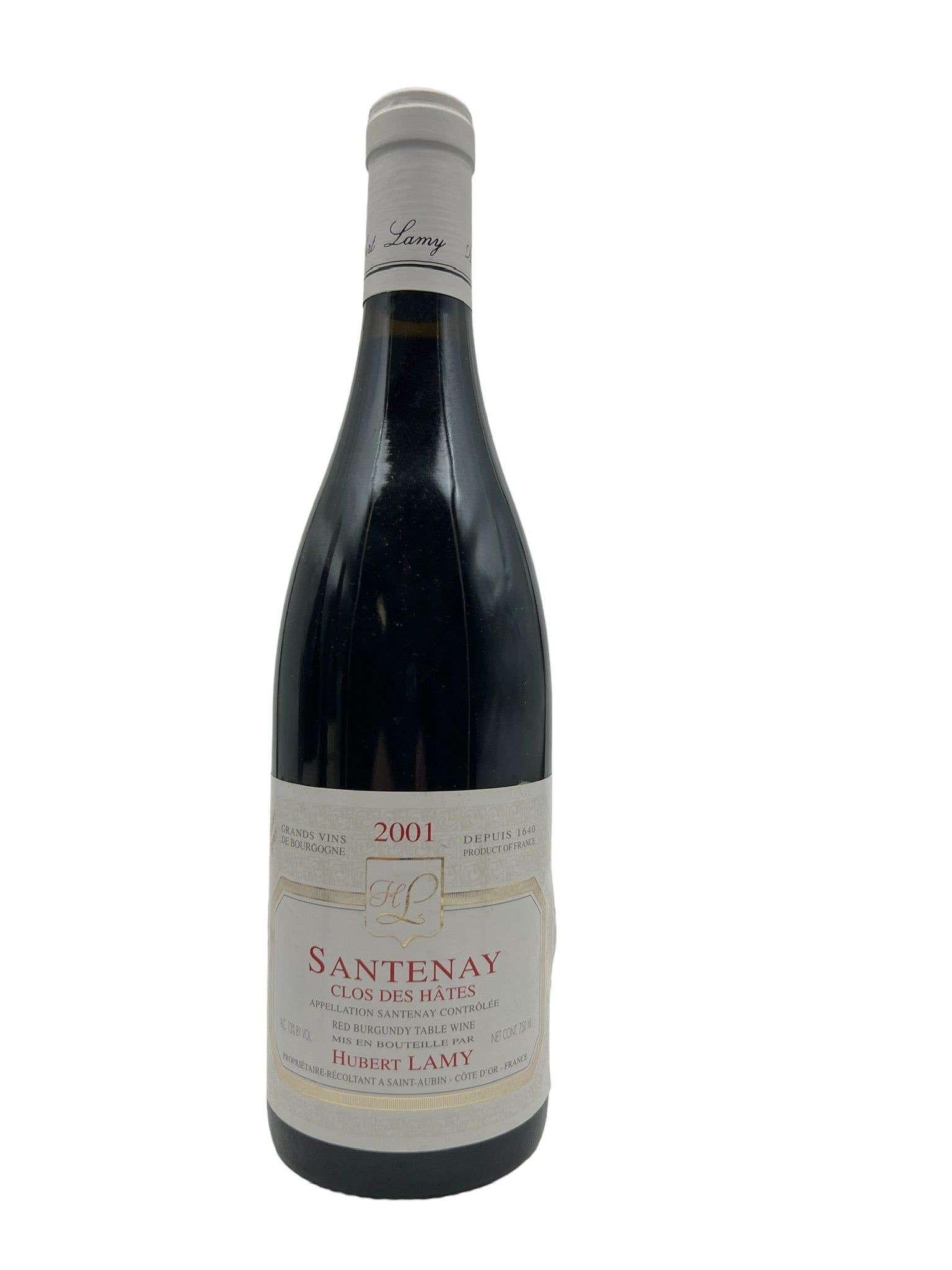 Se Santenay Clos des Hates 2001 lamy hos Bottleswithhistory.dk