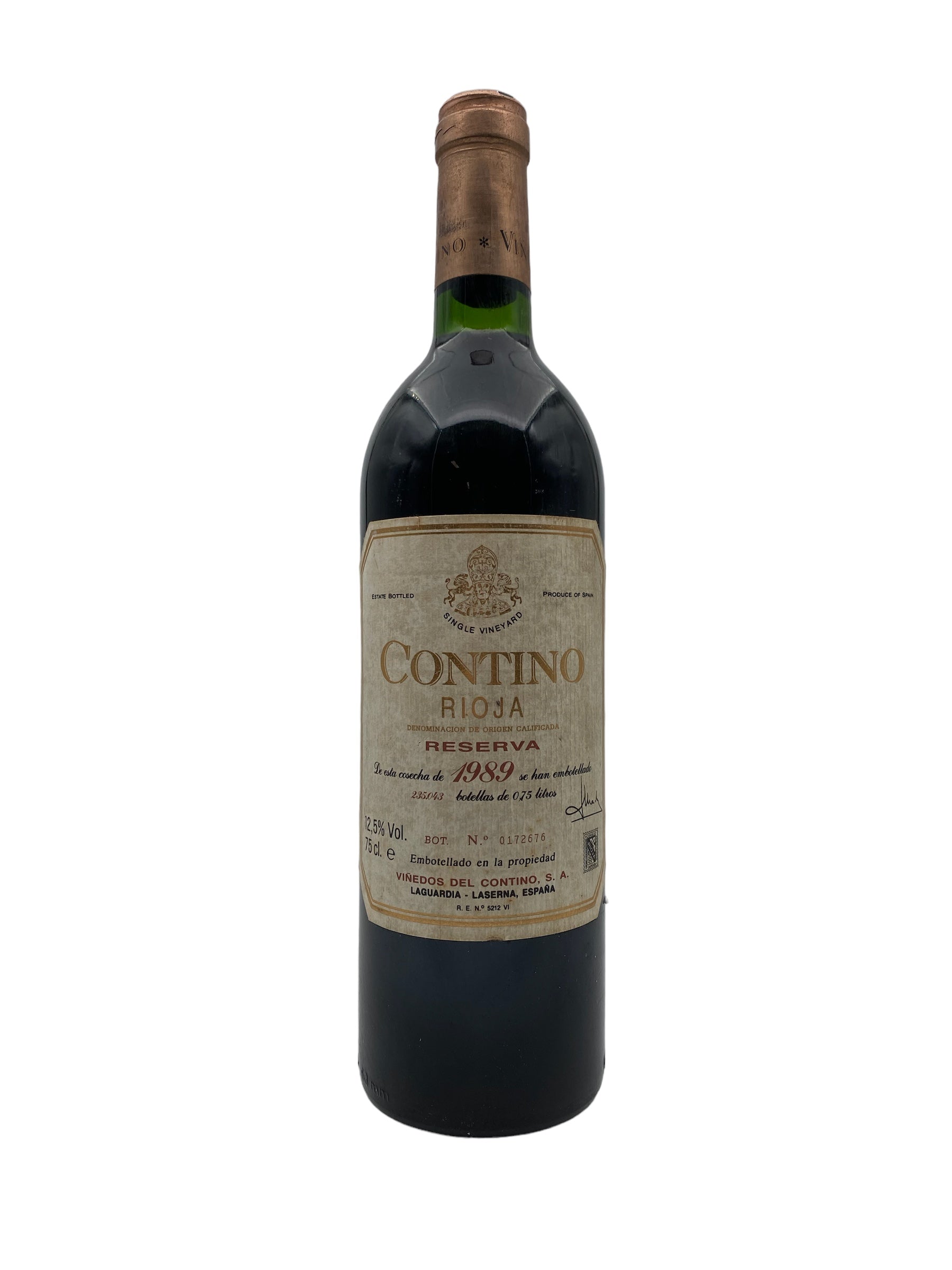 Se Rioja Contino 1989 Reserva hos Bottleswithhistory.dk