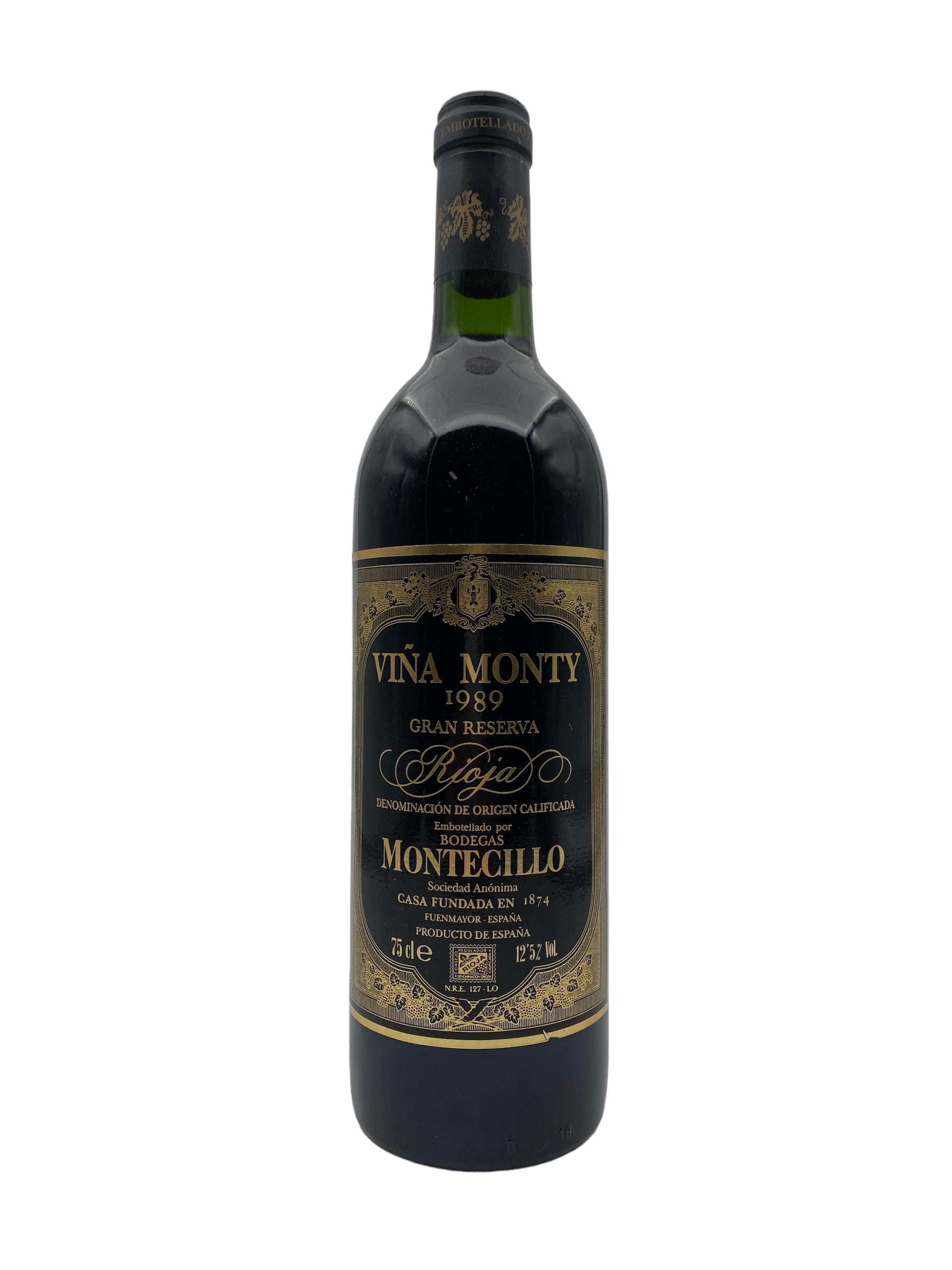 Se Rioja Viña Monty 1989 Gran Reserva hos Bottleswithhistory.dk