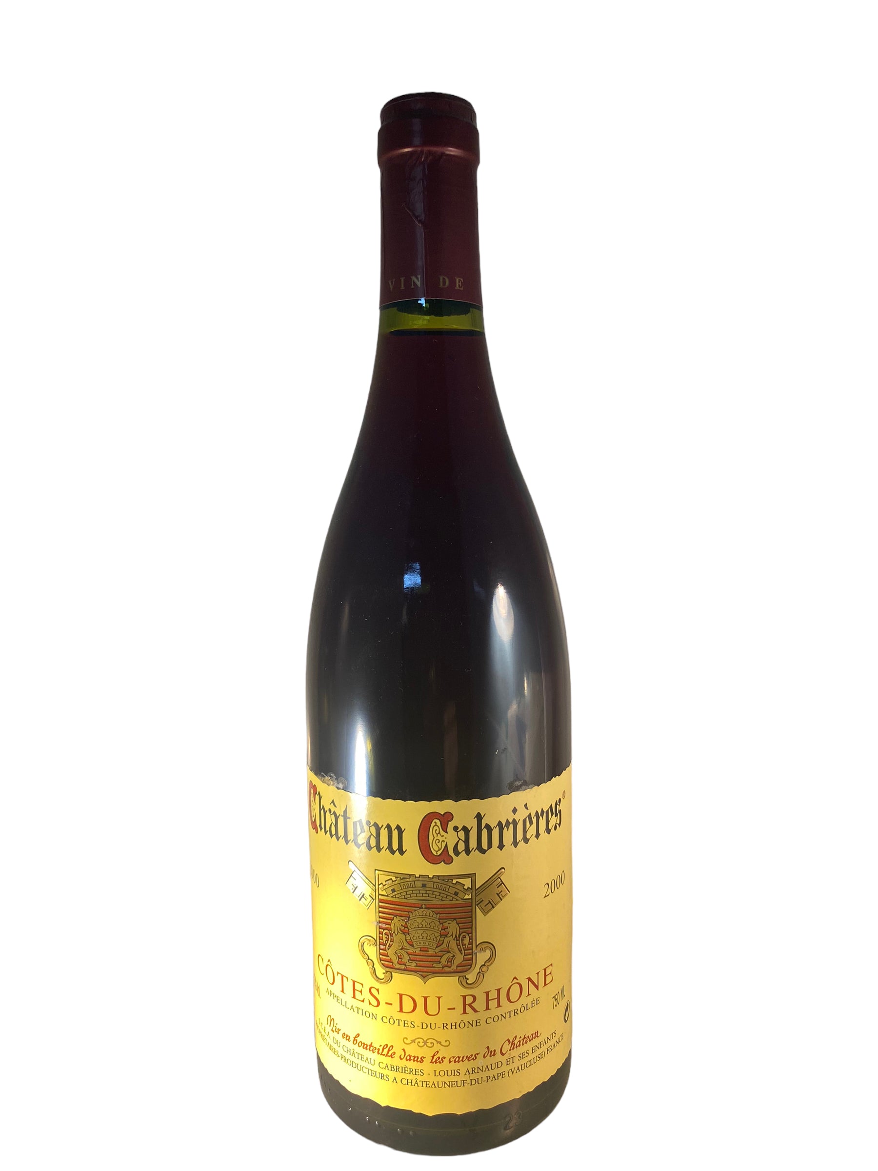 Se Cotes Du Rhone 2000 Chateau Cabrieres hos Bottleswithhistory.dk