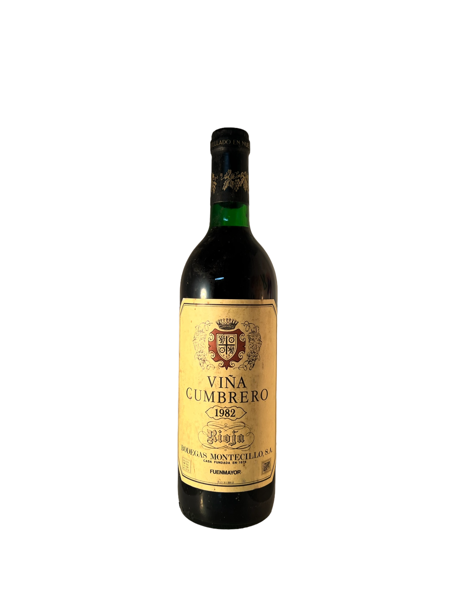 Se Rioja 1982 Vina Cumbrero hos Bottleswithhistory.dk