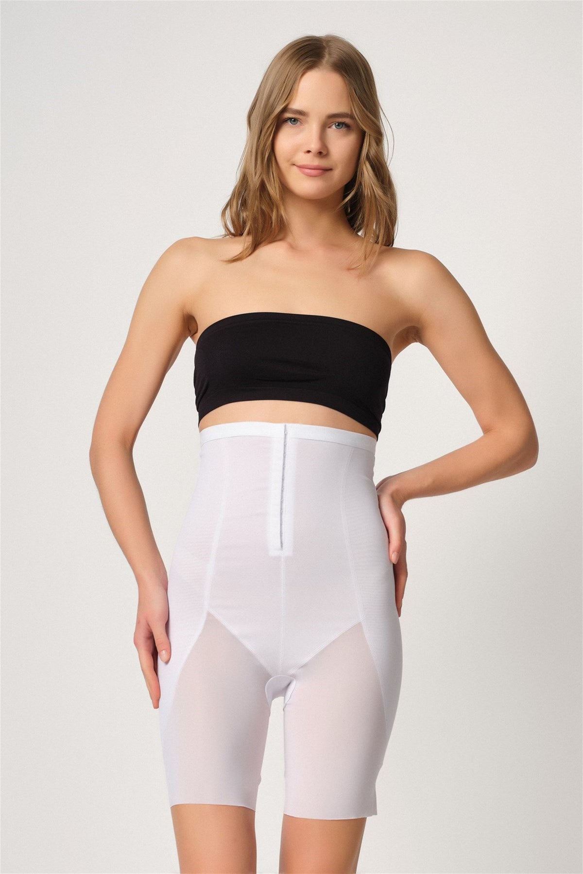 Shopymommy 2929 Laser Cut Long Johns Double Postpartum Corset