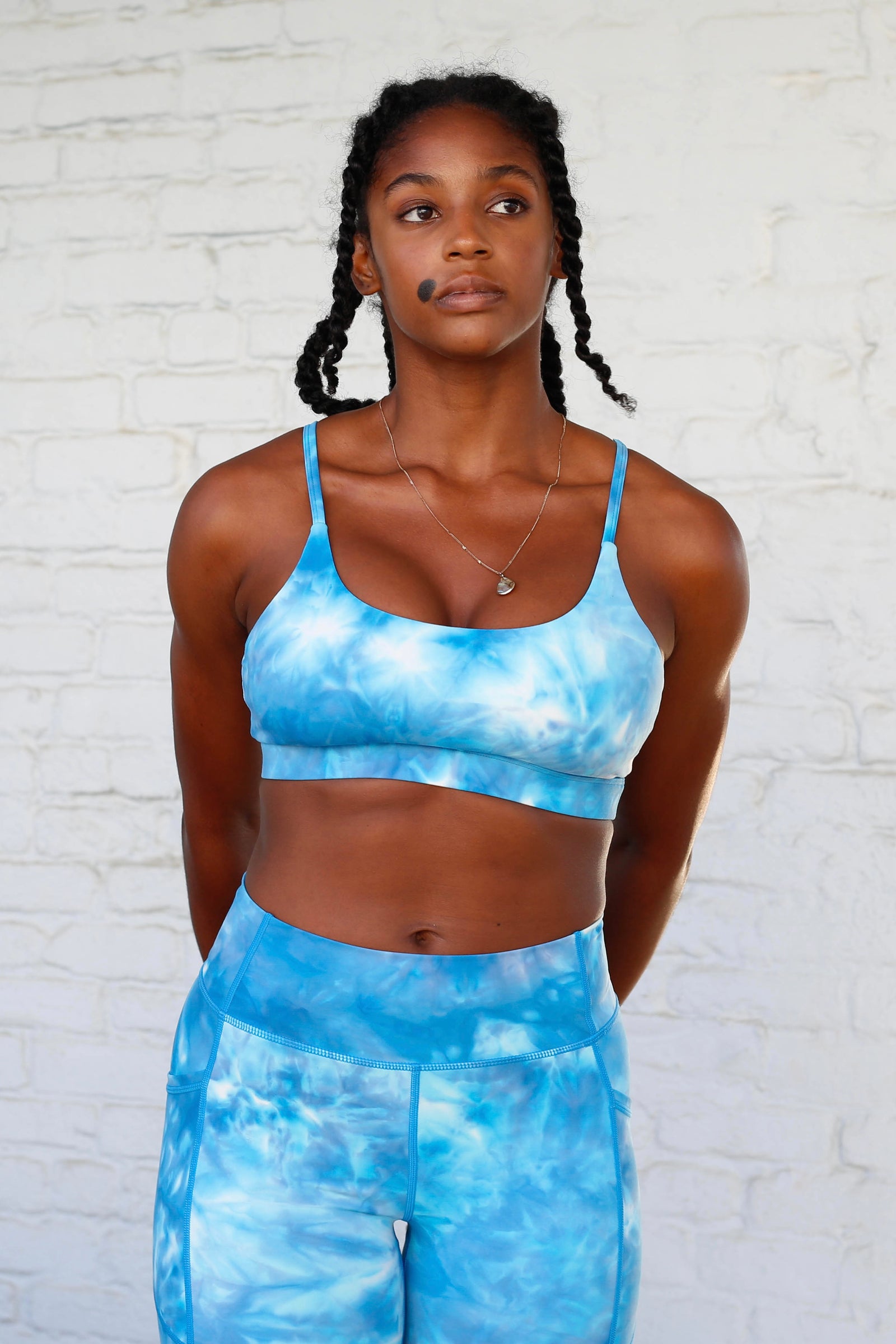 SheIn Tie-Dye Sports Bra Blue Size L - $12 (40% Off Retail) - From