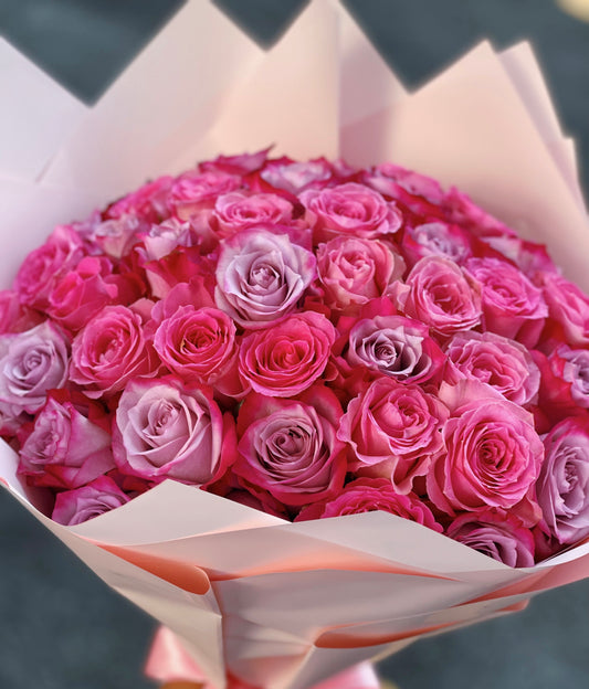 Make this beautiful 50 rose bouquet with me #50rosebouquet #ramode50ro