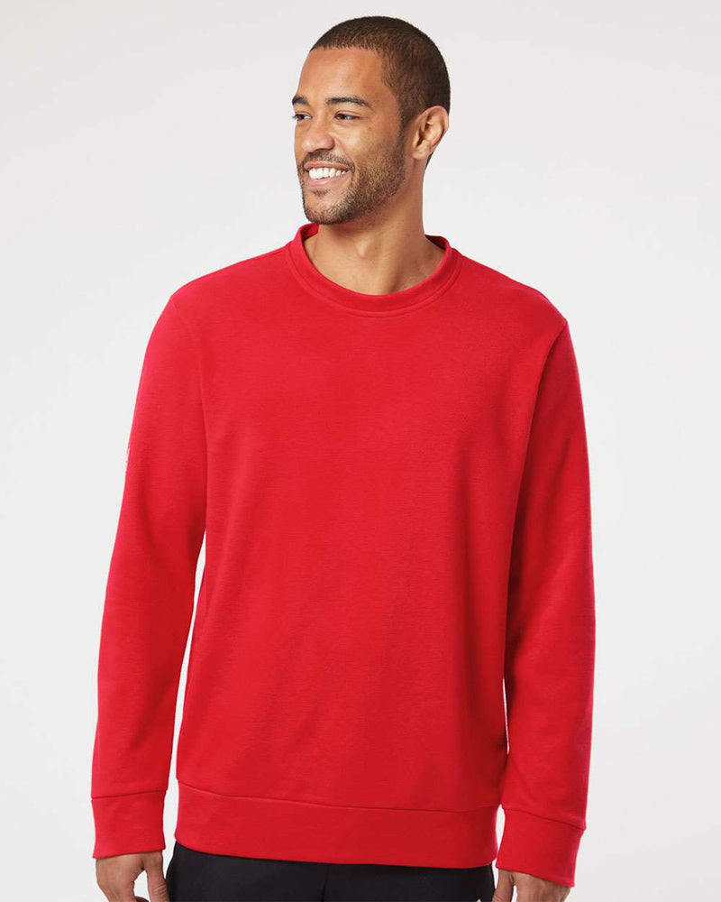 Fleece Crewneck Sweatshirt | Adidas A434 | Chest Embroidery (7" X 7")