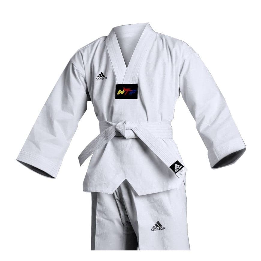 Dobok Taekwondo adidas star cuello blanco homologado wtf new Solo Artes Marciales
