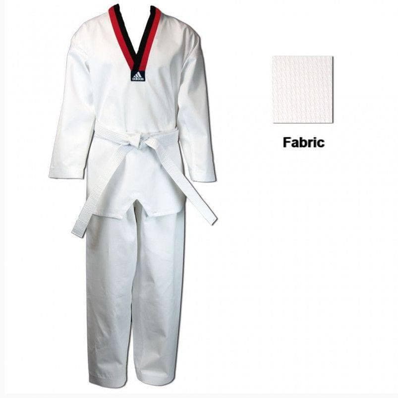 Violeta Describir información Dobok Taekwondo adidas star cuello rojo y negro - Solo Artes Marciales