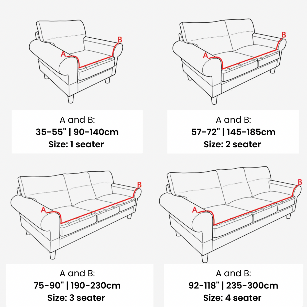 how to measure couch covers