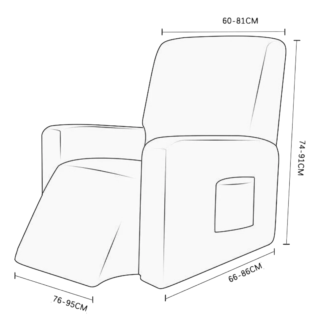 reclining chair covers measure