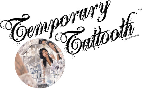 A logo for Temporary Tattooth and Beautified by Blanca.  This shows a location where you can get a temporary tattooth.